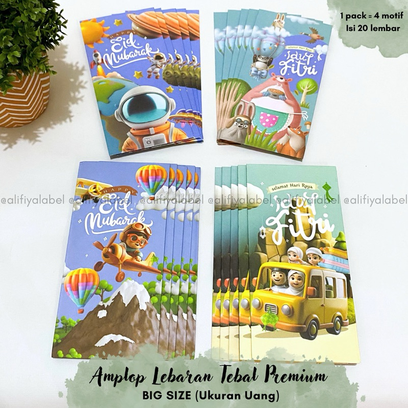 

[20pcs] AMPLOP LEBARAN IDUL FITRI BIG SIZE PREMIUM / ANGPAO LEBARAN MOTIF LUCU TEBAL PREMIUM