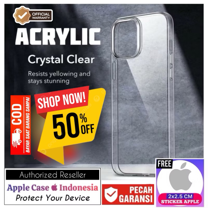 [COD] (Free: Sticker) NEW 2025 Acrylic HD Case iPhone 4 5S 6 Plus 7 8 SE 2020 X XS XR 11 12 13 14 15
