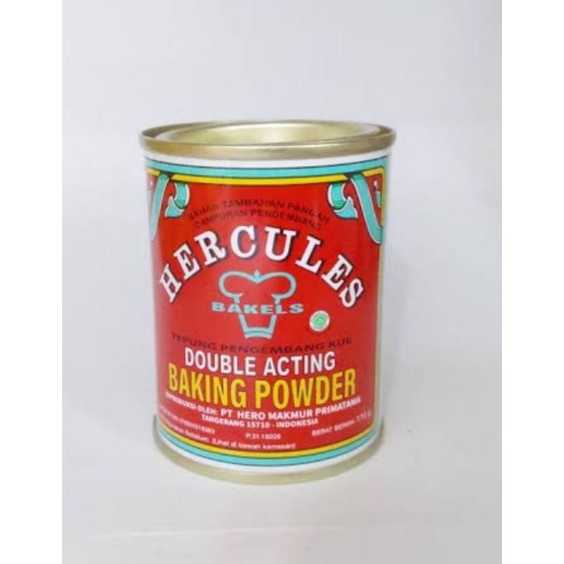 

Hercules Baking Powder 110gr Double Acting Kaleng / Pengembang Kue Roti