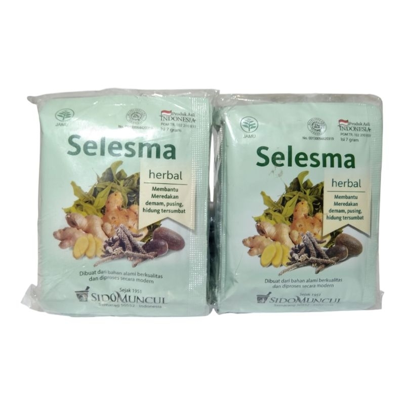 

Jamu Selesma Sidomuncul 10's Herbal Untuk Meredakan Demam & Masuk Angin