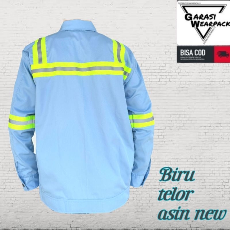 BEST SELLER WEARPACK KERJA BAJU KERJA SAFETY/SEMI JAKET/TAMBANG BIRU TELOR ASIN