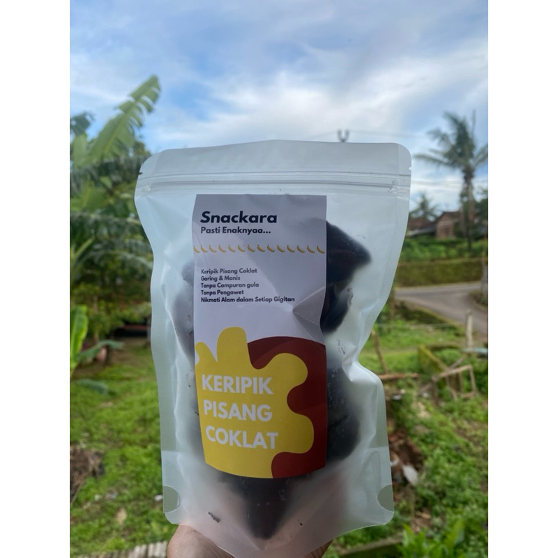 

Keripik Pisang Coklat | Full Coklat, anti lengket di tangan