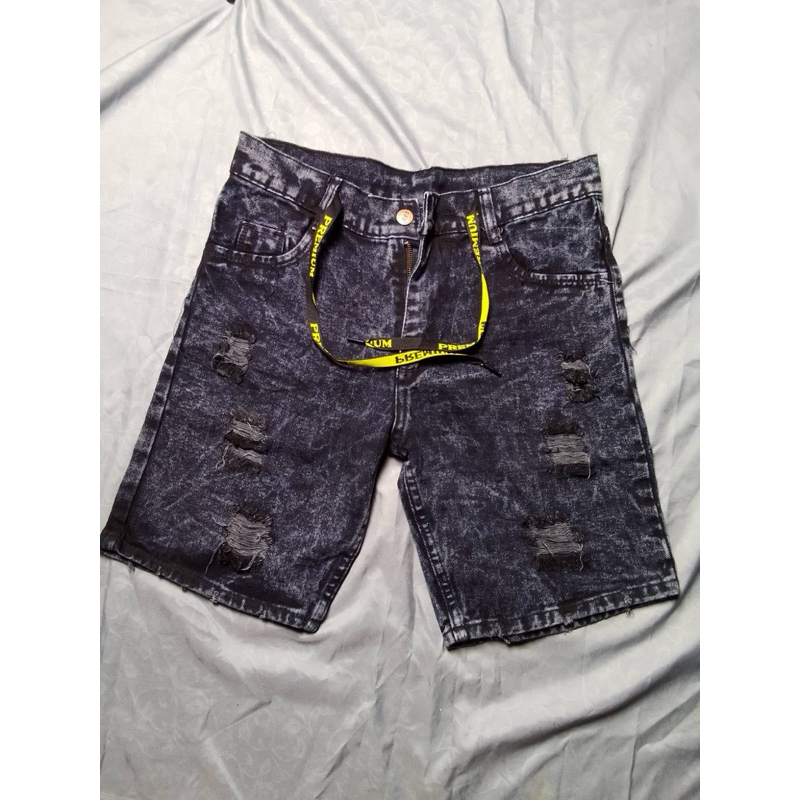Celana Jeans Pendek Pria denim sobek ripped distro broadshort levis jumbo