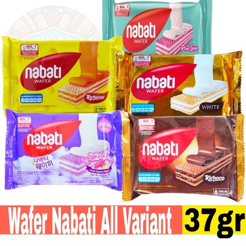 

Wafer Nabati 37gr All Variant Satuan Coklat / Keju / White / Pink Lava / Goguma