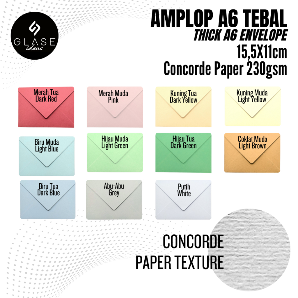 

Amplop Tebal A6 15,5x11cm Concorde 230gr Polos amplop vintage aesthetic amplop undangan amplop uang angpao surat amplop kartu ucapan amplop kondangan amplop warna amplop polos amplop mini amplop custom amplop warna amplop photocard