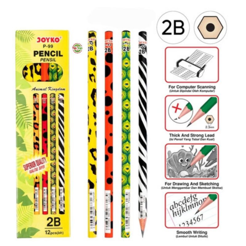 

JOYKO Pensil P-99 / P-101 Animal Series (1Pak/12Pcs)