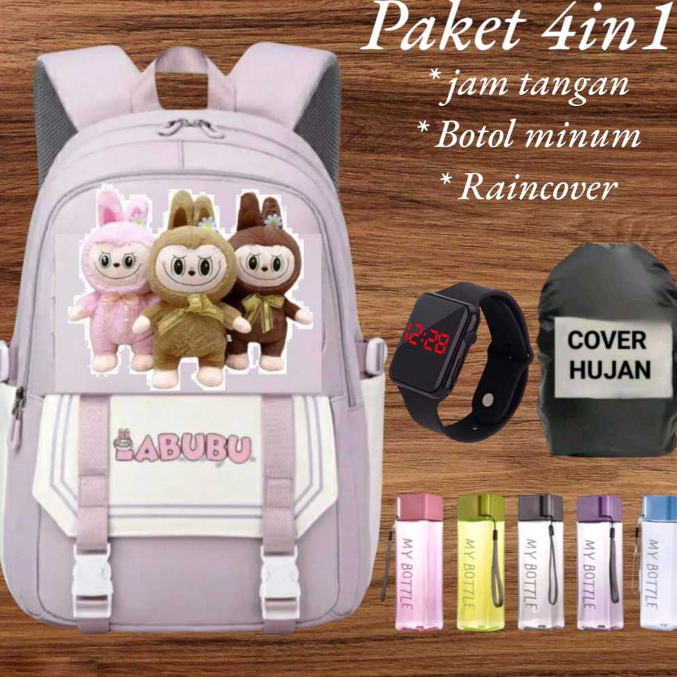 KODE V8W Tas Ransel Anak Perempuan Karakter LABUBU Viral Tas Sekolah Fashion Anak SD SMP