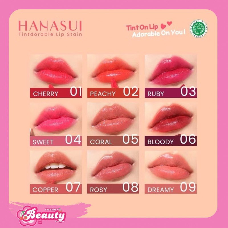 LIPTINT HANASUI Tintdorable Lip Stain | Hanasui Lip Stain | Hanasui Lip Tint