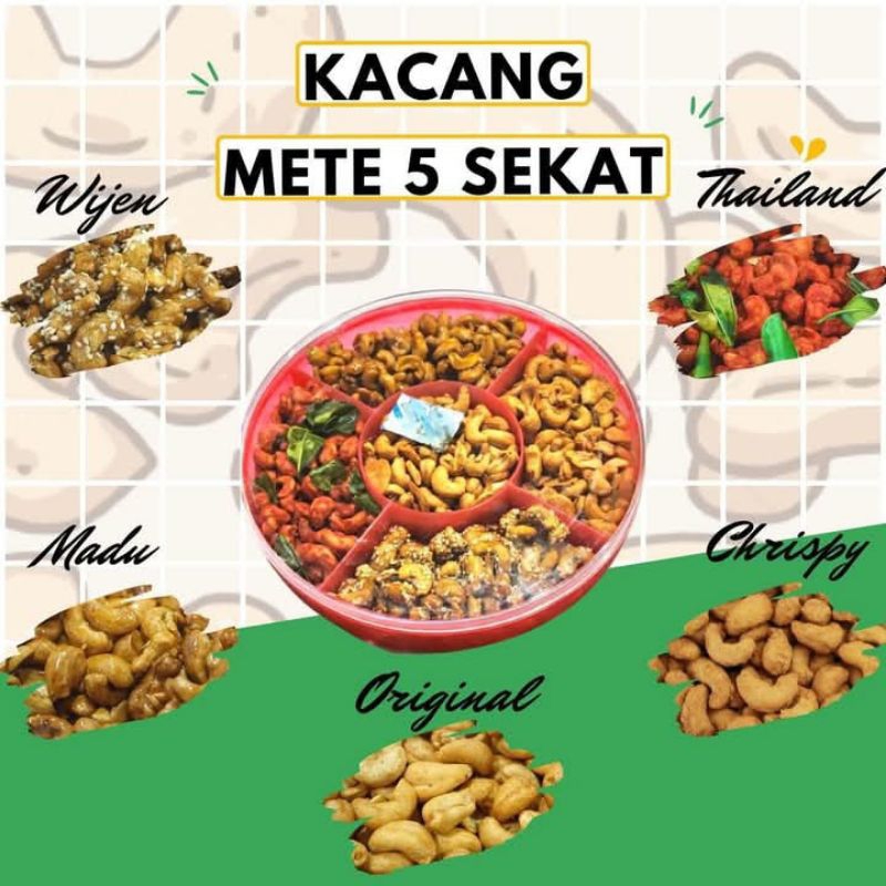 

Promo Kacang Mete 5Skat 1dus isi 6Toples