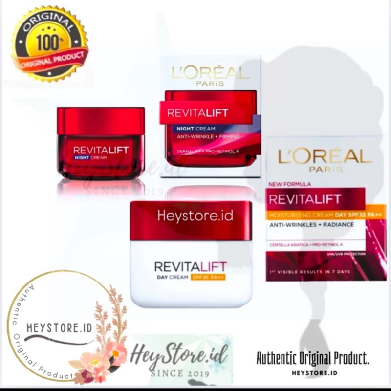 Pelembab Cream wajah Revitalift Day Cream SPF 23 / Revitalift Night Cream Dermalift