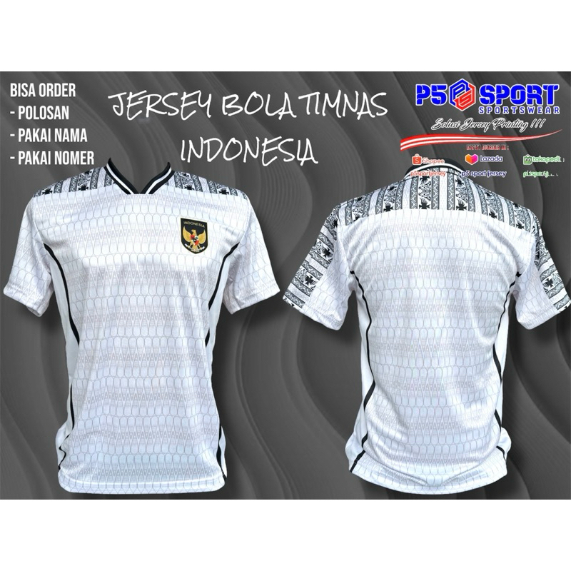 jersey bola timnas indonesia terbaru/polosan dan pakai nama nomer