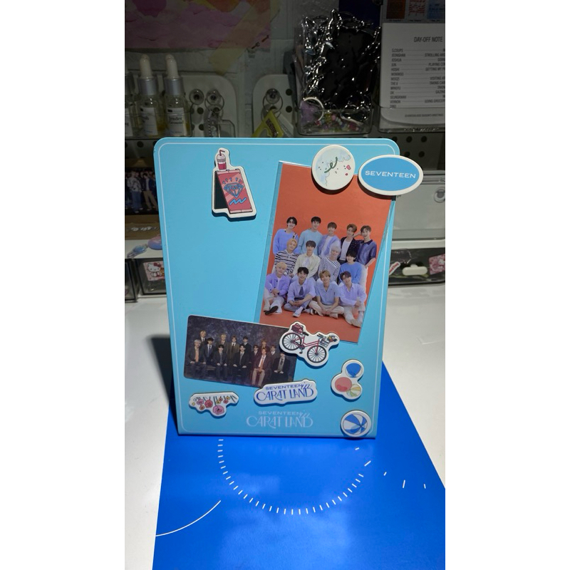 MAGNET BOARD SEVENTEEN CARATLAND + PHOTOCARD OFFICIAL BACKGROUND ORANGE