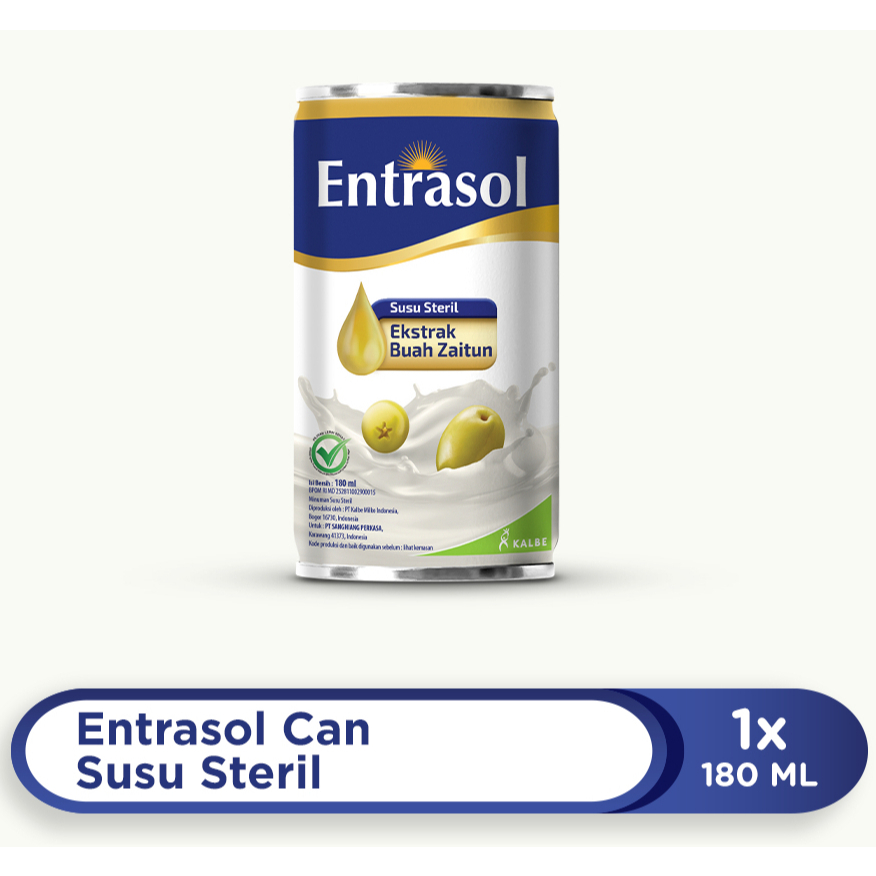 

Entrasol Susu Steril Ekstrak Buah Zaitun 180 ml Susu Pilihan Berkualitas