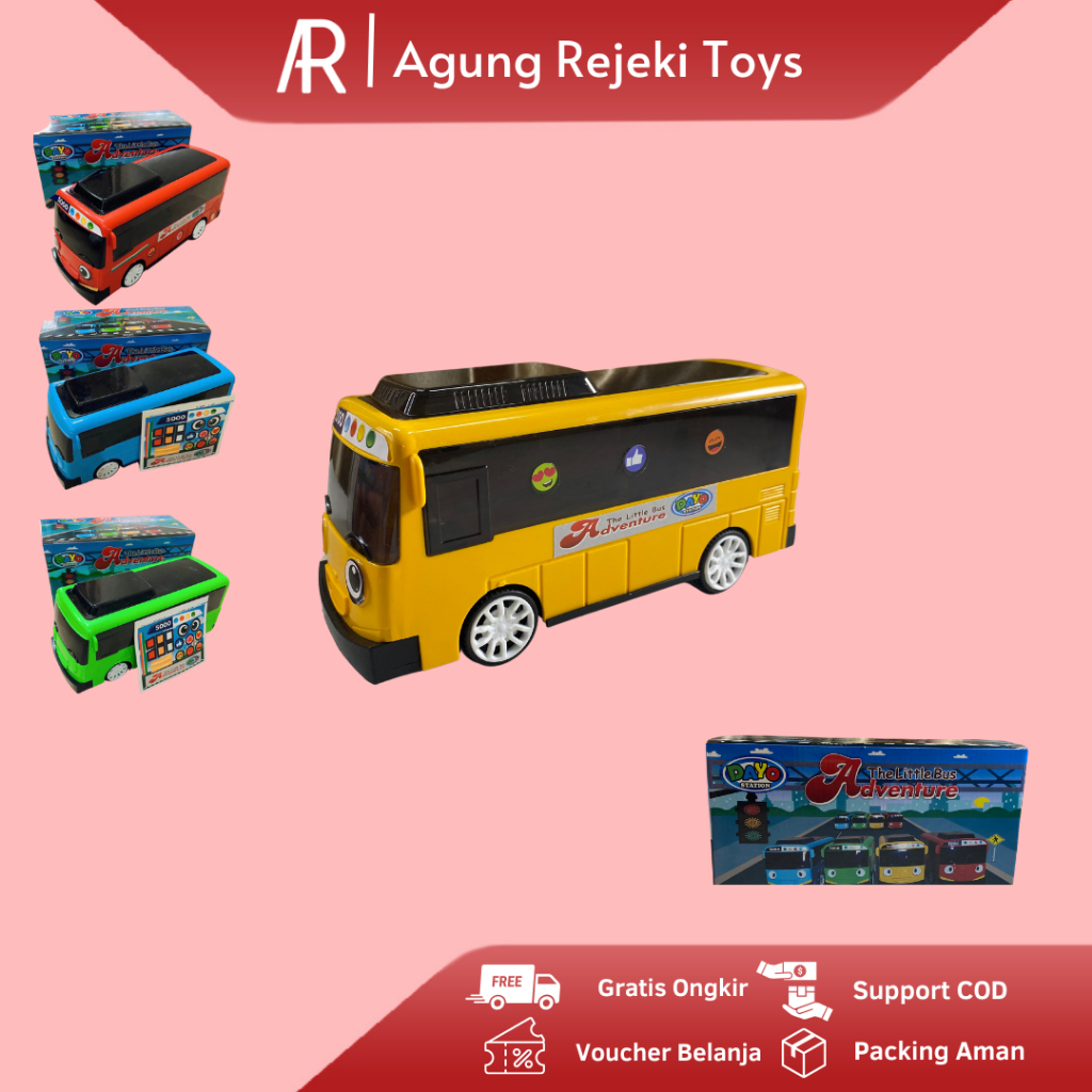 Mainan Mobil Bus Dayo Anak Ada Musik Dan Lampu 5015 BO Termurah