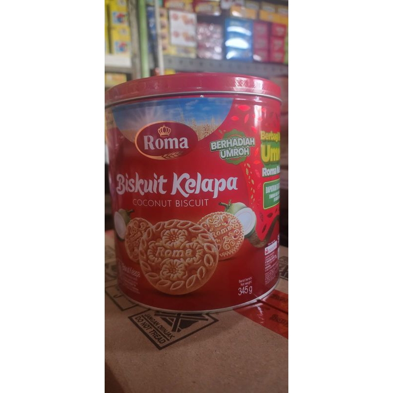 

ROMA kelapa biskuit kaleng 345 gram