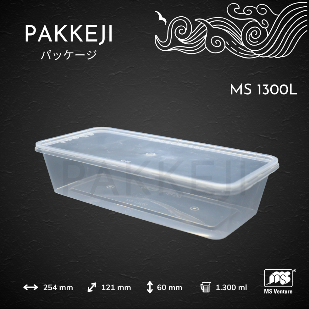 Pakkeji Kotak Makan 25x12cm - MS Venture - MS 1300L