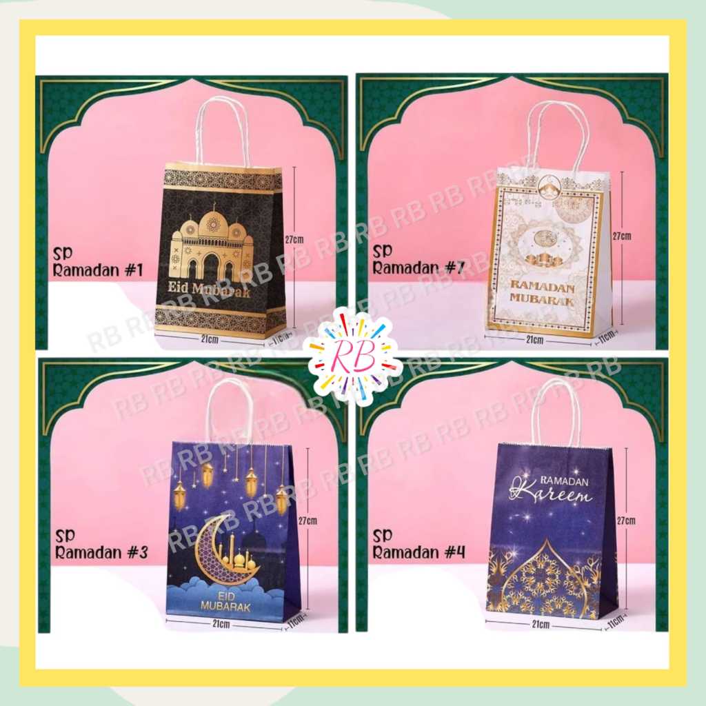 

(minn 6pc) Spunbond/Goodie bag lebaran idul fitri tas kertas idul fitri