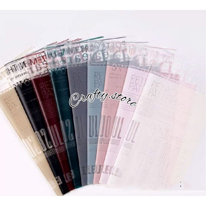 

Kertas Buket Motif Puisi Cinta Waterproof Cellophane Poetry Dear My Love Retro Pattero Flower Wrapping Newspaper Hand Bouquet Kertas Pembungkus Bunga