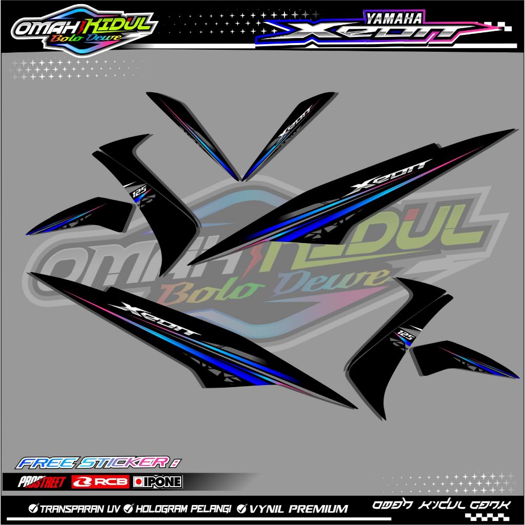 STRIPING VARIASI YAMAHA XEON KARBU 125 / STICKER LIST MOTOR YAMAHA XEON KARBU 125
