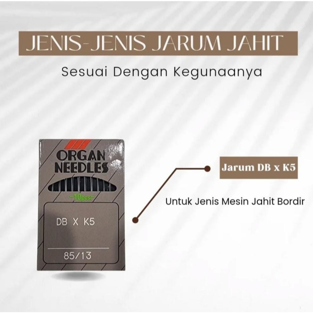 JARUM DB X K5 / JARUM BORDIR - ORGAN NEEDLES / JARUM KOMPUTER BORDIR / JARUM DB PERLENGKAPAN JAHIT