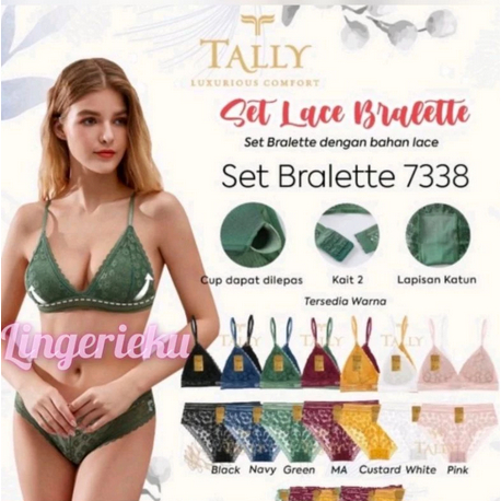 Tally 7338 BH Bra Set Cantik Tanpa Kawat
