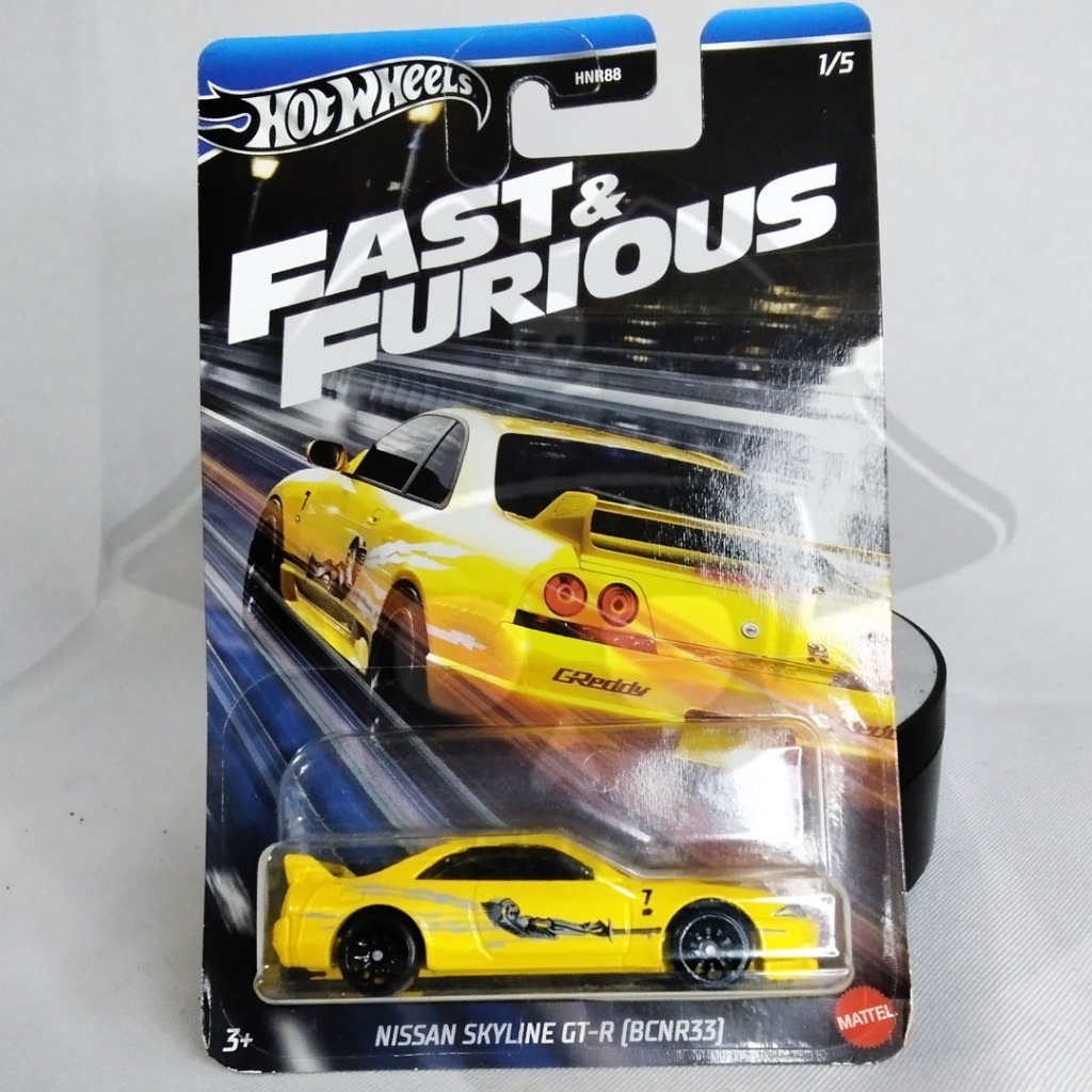 DIECAST HOTWHEELS SPECIAL CARD FAST & FURIOUS NISSAN SKYLINE GT-R (BCNR33), HOTWHEELS FAST AND FURIO