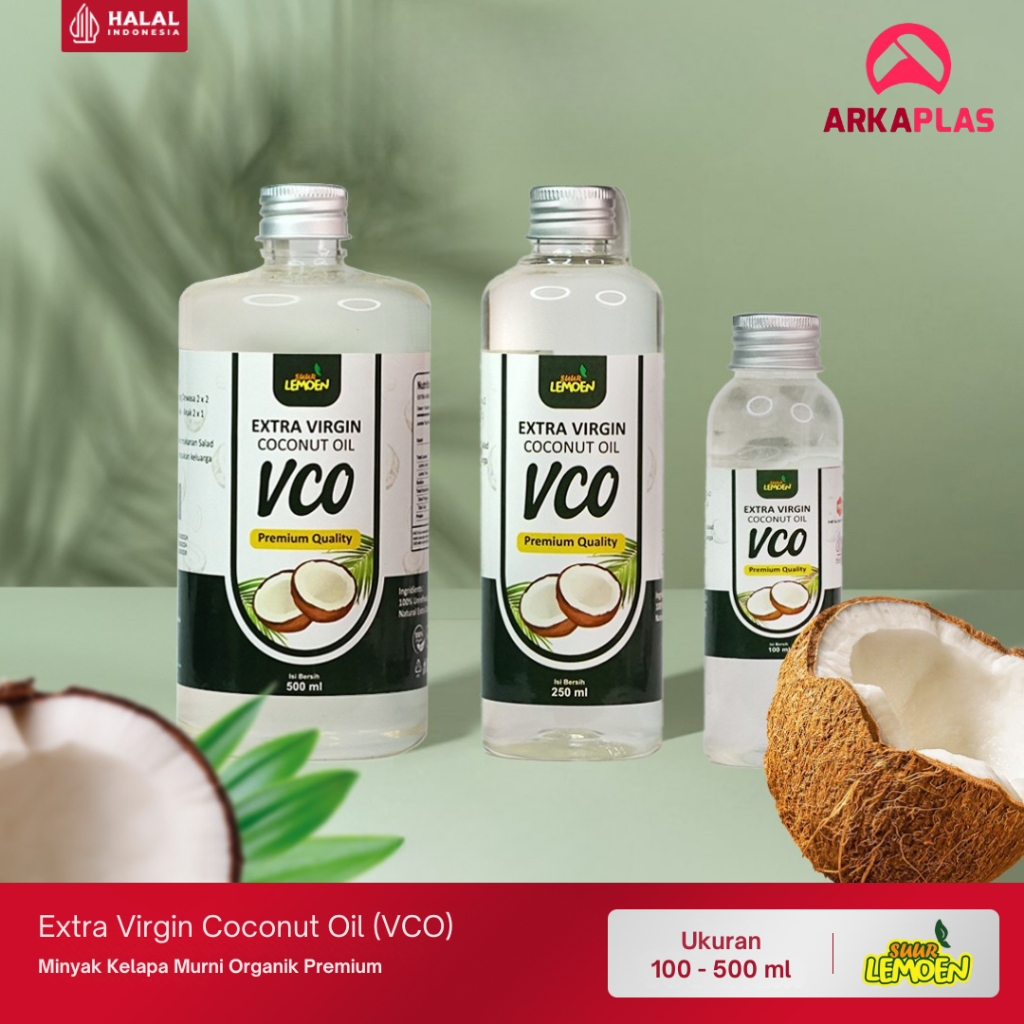 

Extra Virgin Coconut Oil 100ml 250ml 500ml Minyak Kelapa Murni VCO Organik Suur Lemoen By ARKAPLAS