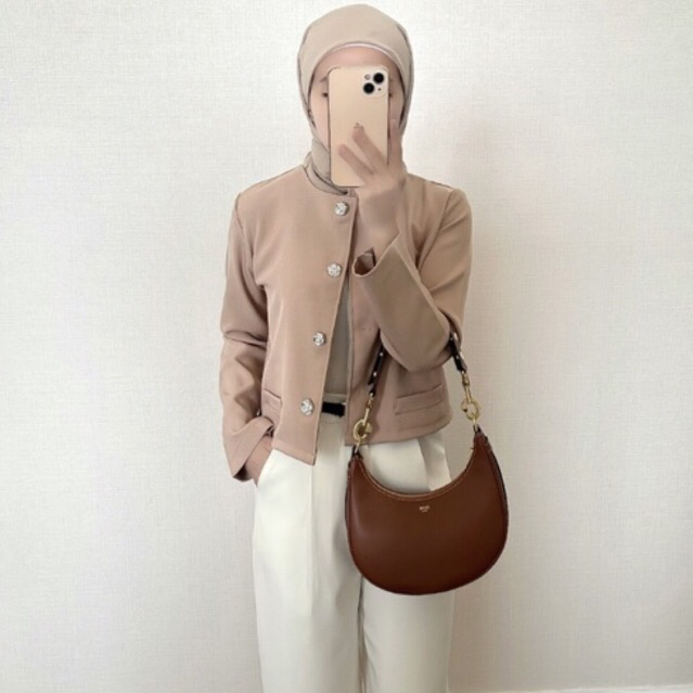 BELLA MOSA Ruby Blazer Wanita Blazer Kerja Premium Blazer Atasan Formal Casual Korea Outer Blazer Pr