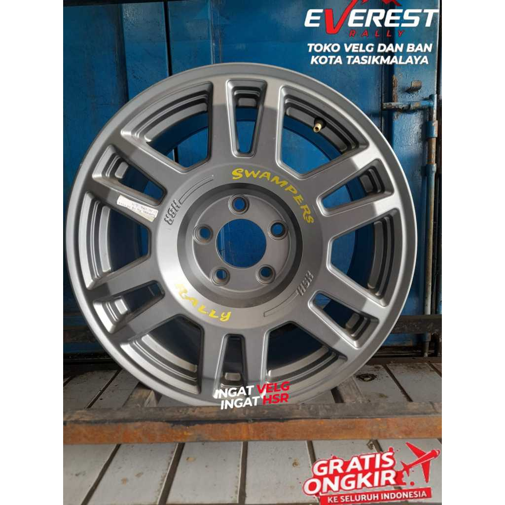VELG RACING HSR SWAMPERS RING 16 WARNA GREY, BAUT 5 COCOK UNTUK MOBIL CRV