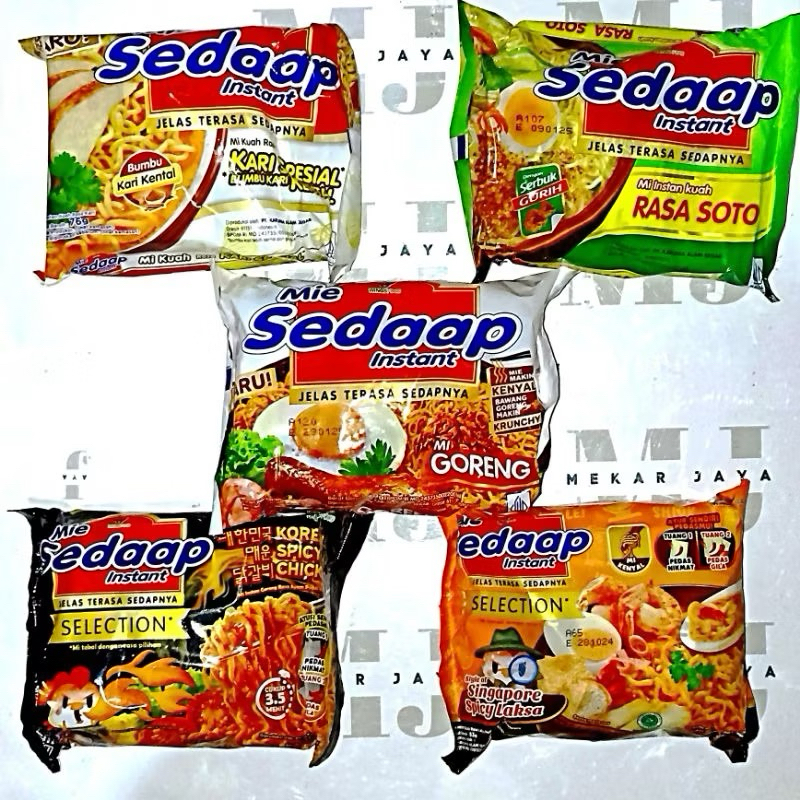 

MIE INSTAN SEDAAP GORENG,SOTO,KOREAN SPICY
