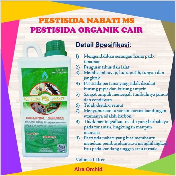 Obat Hama Organik Pestisida Nabati Makmur Sembada Insectisida Organik