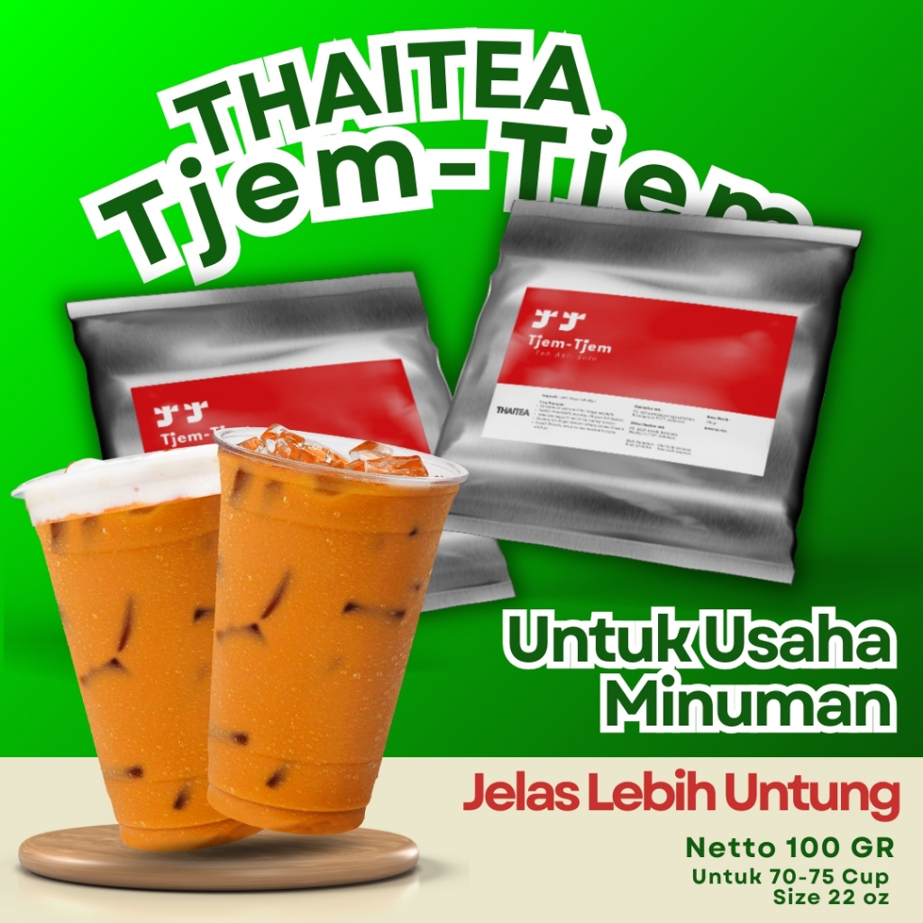 

THAI TEA - TEH TJEM TJEM THAI TEA BUBUK SEDUH THAITEA MINUMAN RASA PAKET USAHA TEH