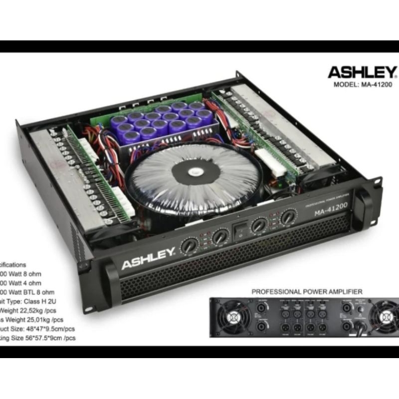 Power amplifier Ashley MA 41200 power ampli MA41200