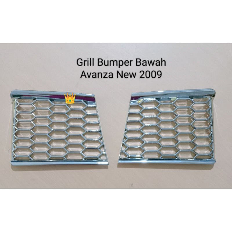 GRILL COVER BUMPER DEPAN BAWAH MODEL JARING AVANZA 2009 / GRILL BUMPER BAWAH TOYOTA AVANZA NEW 2009 