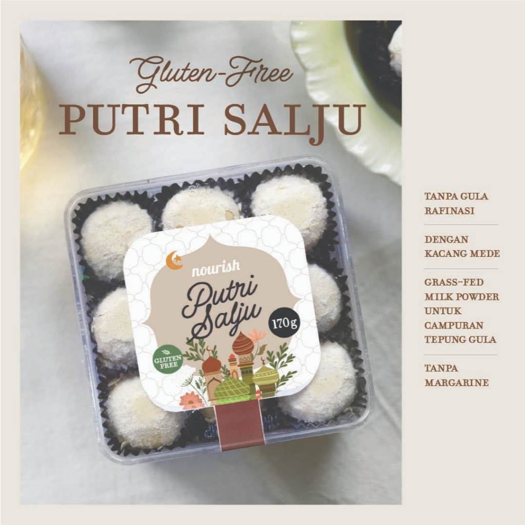 

Gluten-Free Putri Salju Mede - Bebas Gluten Dengan Kacang Mede 170gr