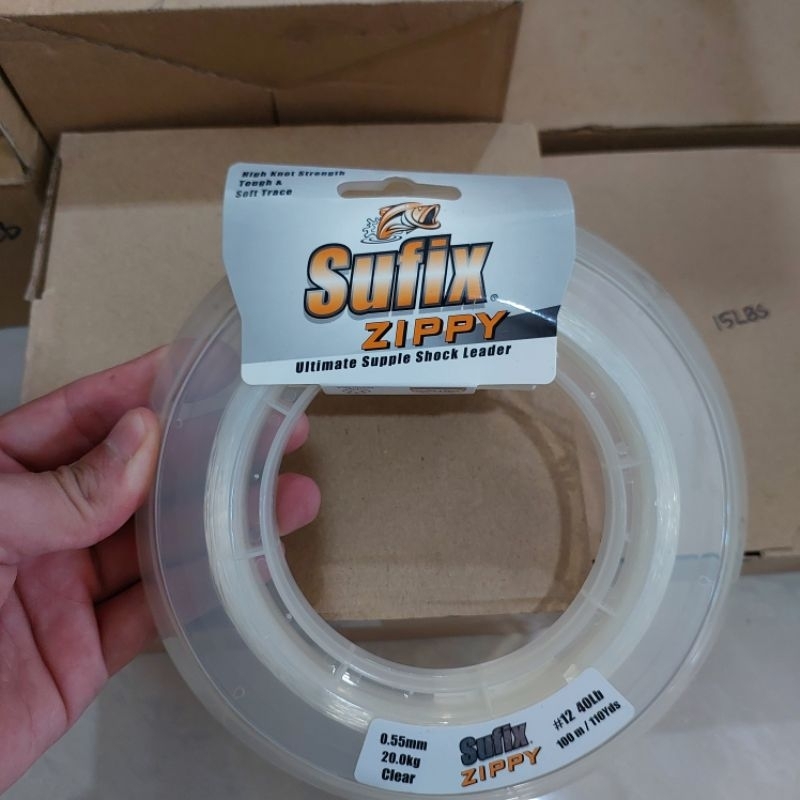 senar ultimate shock leader sufix zippy 15lb/20lb/40lb