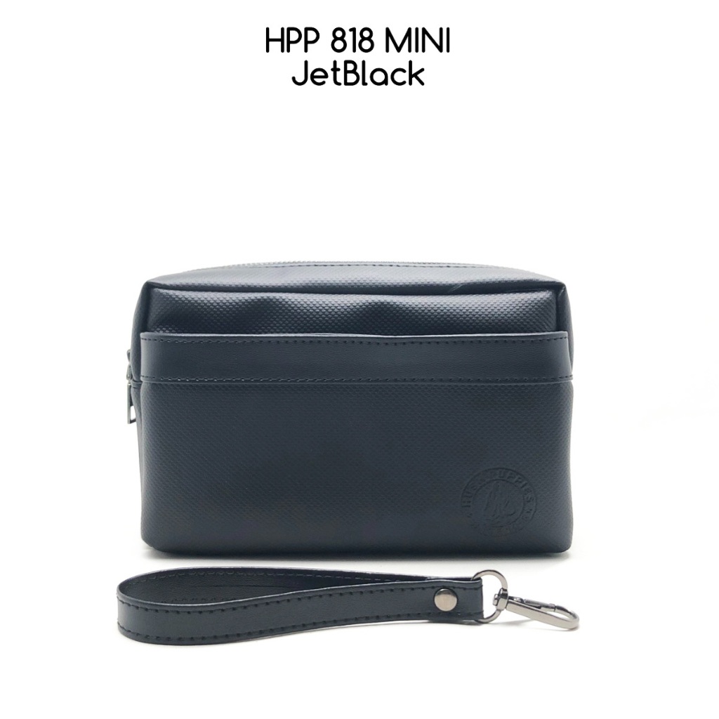 TAS HANDBAG PRIA HUSH PUPPIES 818 MINI HITAM | TAS TANGAN PRIA WATERPROOF | CLUTCH PREMIUM