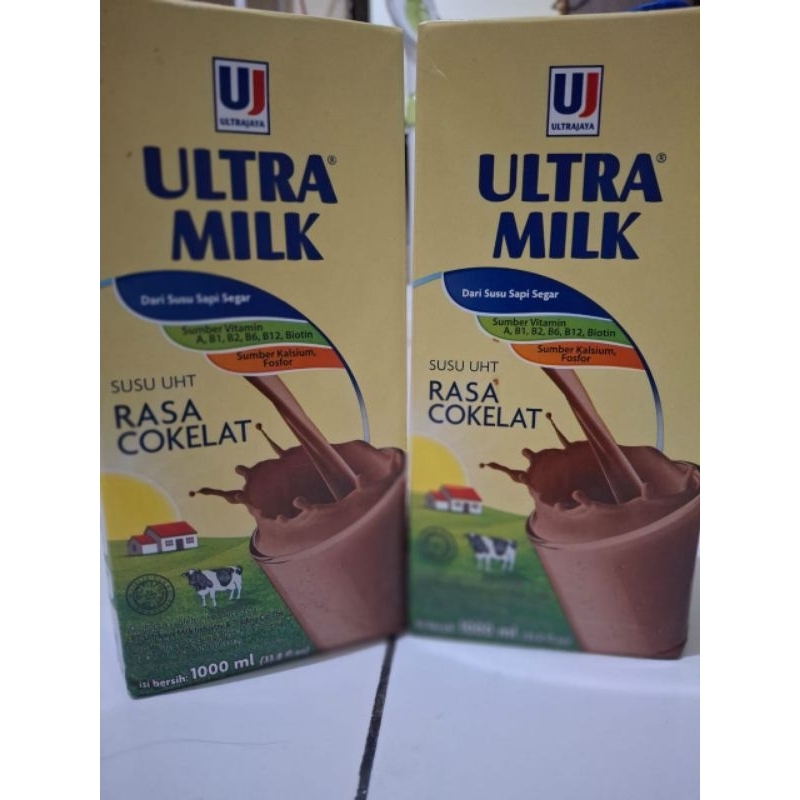 

susu ultra coklat 1 liter kemasan ultraman