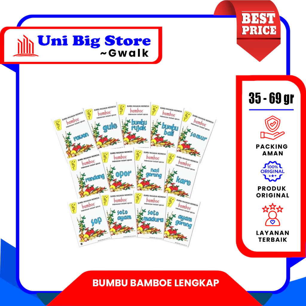 

BUMBU BAMBOE ORIGINAL LENGKAP SIAP MASAK ALL VARIANT - 35 gr