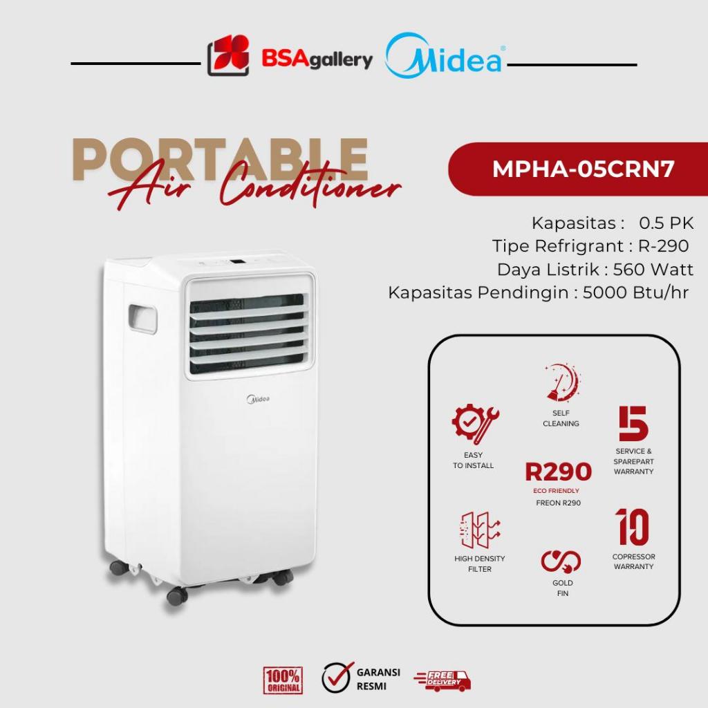 AC Portable Midea - Pendingin Ruangan Otomatis / AC portable murah minimalis MPHA-05CRN7 1/2 PK