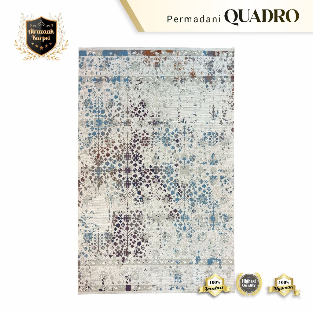 Alrazaak - Karpet Permadani Quadro Abstrak 80x150