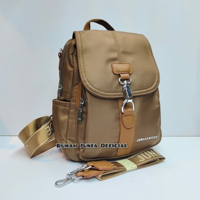 TAS RANSEL JUNFA ORIGINAL 9985-362 BAHAN PARASUT POLOS MULTIFUNGSI WATERPROOF