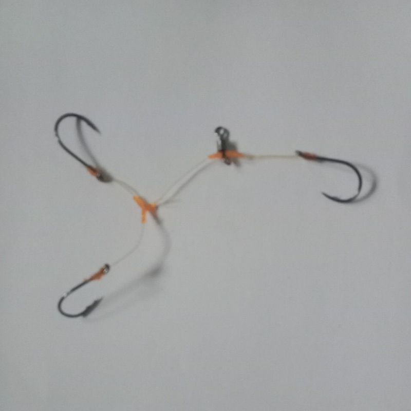 Rangkaian 3 Mata Kail, Nylon, Galatama Ikan Mas