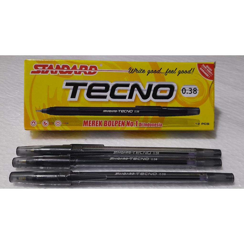 

Pena Pulpen TECNO 0.38 By Standard (isi 12)