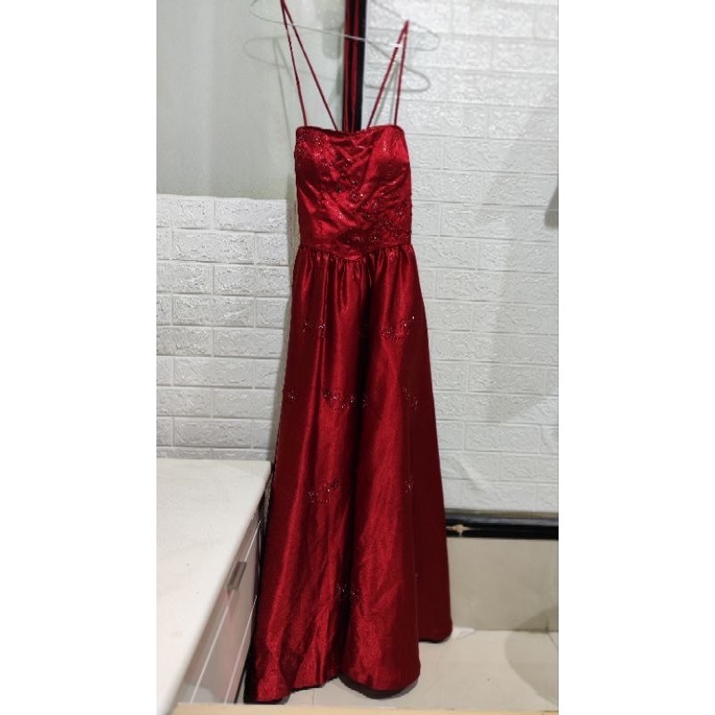 Dress Pesta Wanita Merah (Preloved)