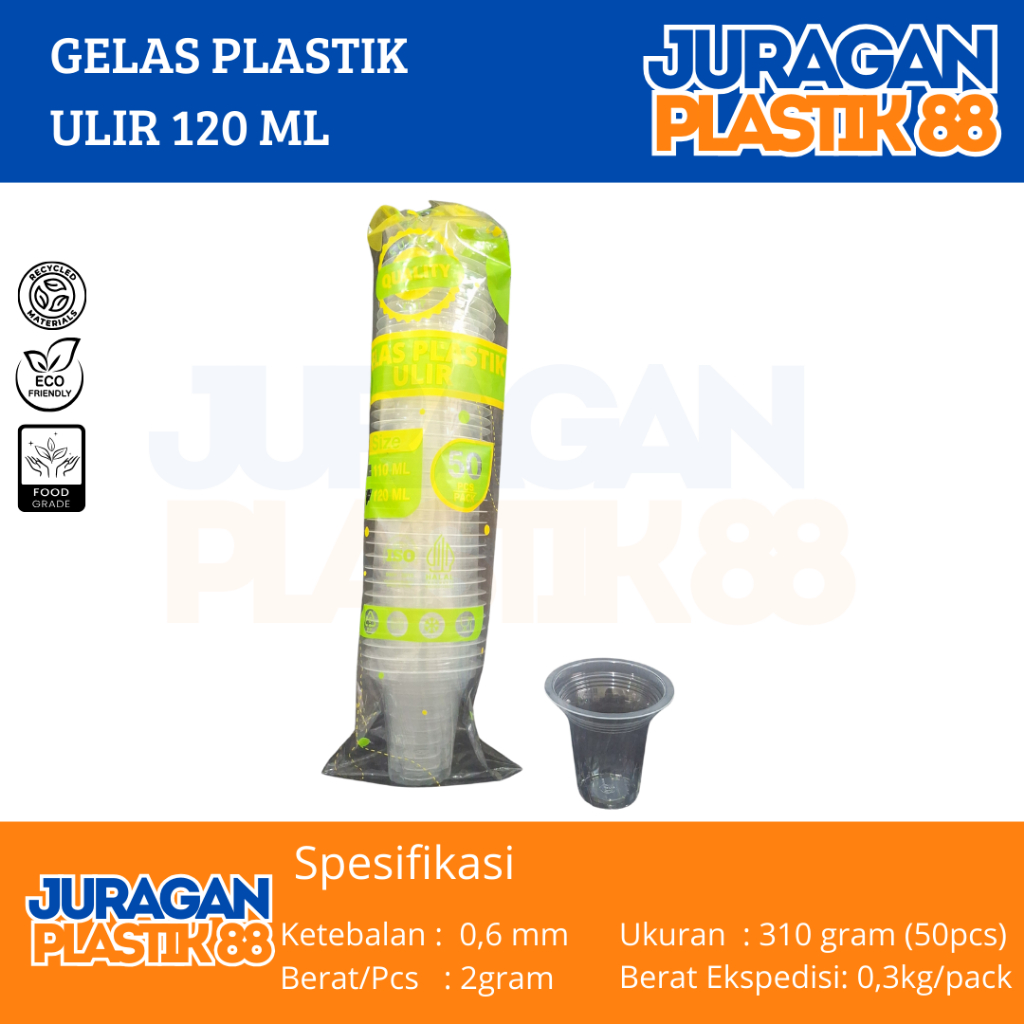 Gelas Plastik Eskrim Jagung Jasuke Cup Ulir Tiptop 120ml Isi 50pcs