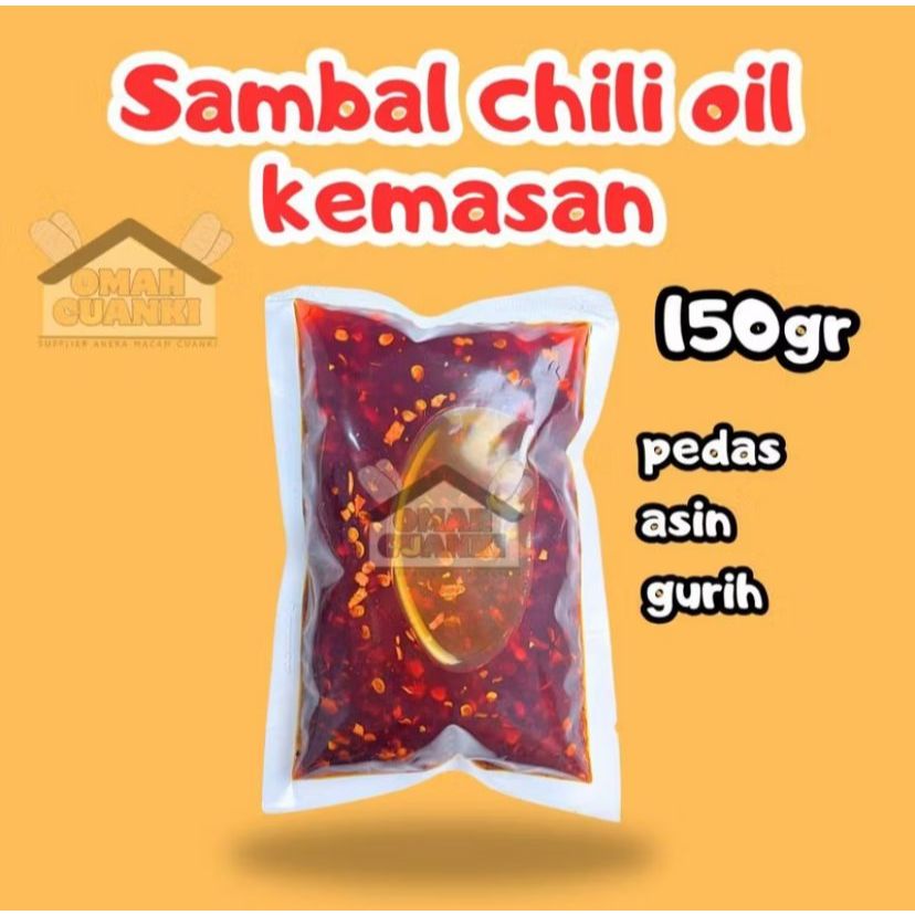 

Chili Oil 150gram Kemasan Saschet - Minyak Cabai