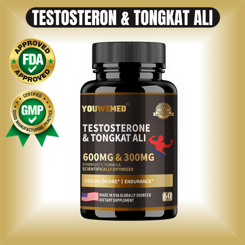 Testosteron + Tongkat Ali, Mendukung Kesehatan Pria & Hormon Seimbang, 60 Kapsul