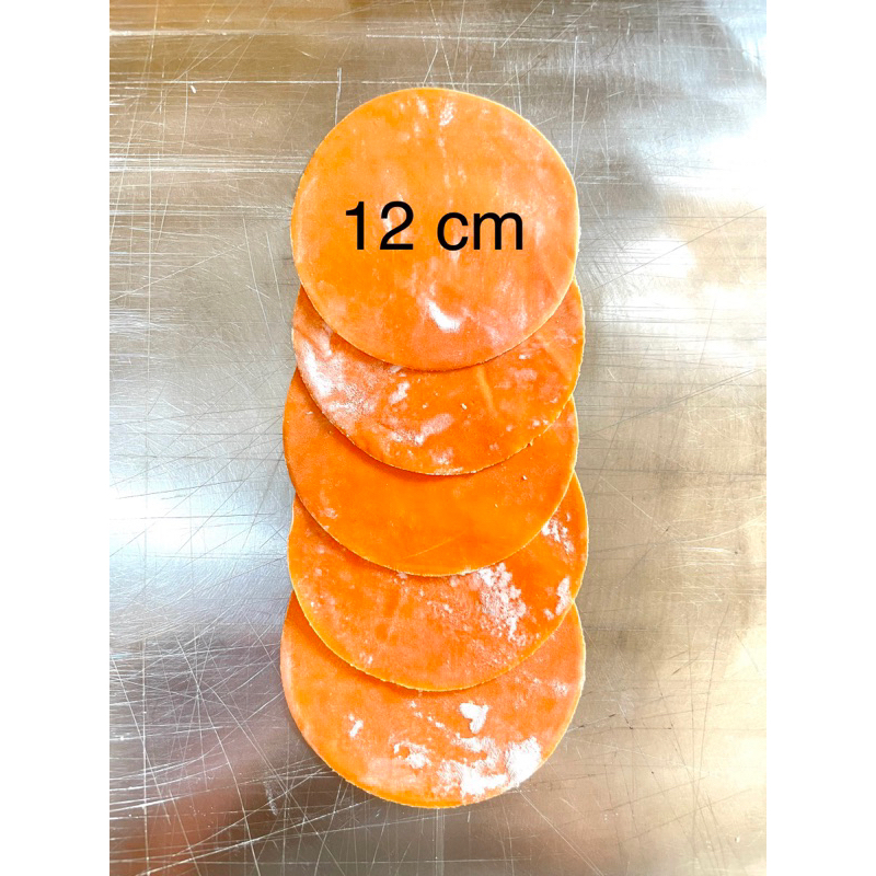 

Kulit Dimsum 12 cm Orange Bulat Tipis isi 1 KG (110 - 120 pcs)