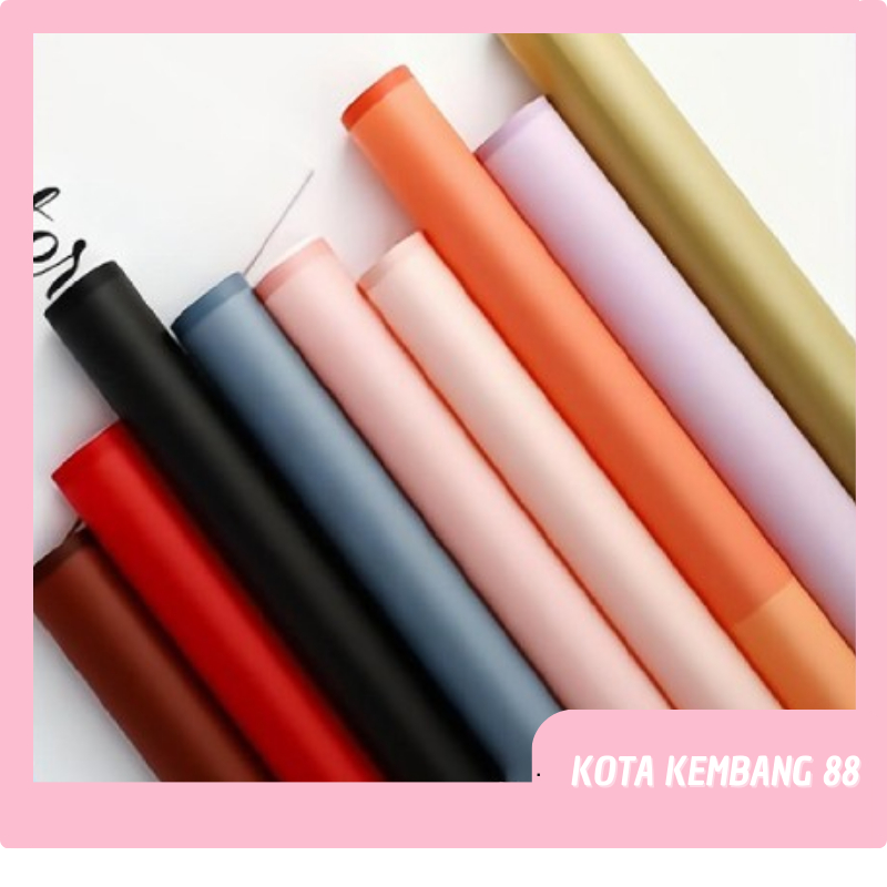 

20 LEMBAR Flower Wrapping Paper Bi Color Cellophane Kertas Buket Bunga Dua Warna KB076
